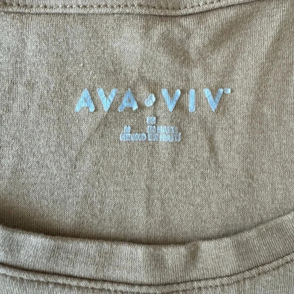 Ava & Viv Shirt Tank Top Brown Scoop Neck Tank Top Shirt Size 3X - Picture 3 of 3